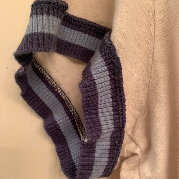 American Eagle White and Blue Ribbed Crop Top - Picture 5 of 5